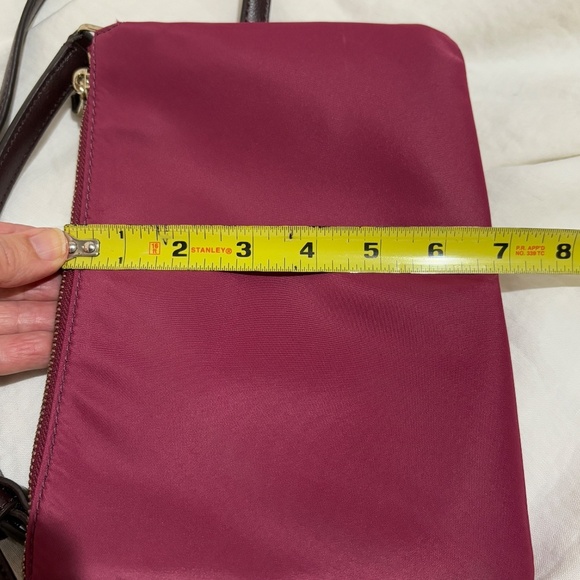 Kate Spade NY Pink Triple Gusset Nylon/Leather Crossbody bag 9.5 X 4 X 7 NWOT - Picture 16 of 16